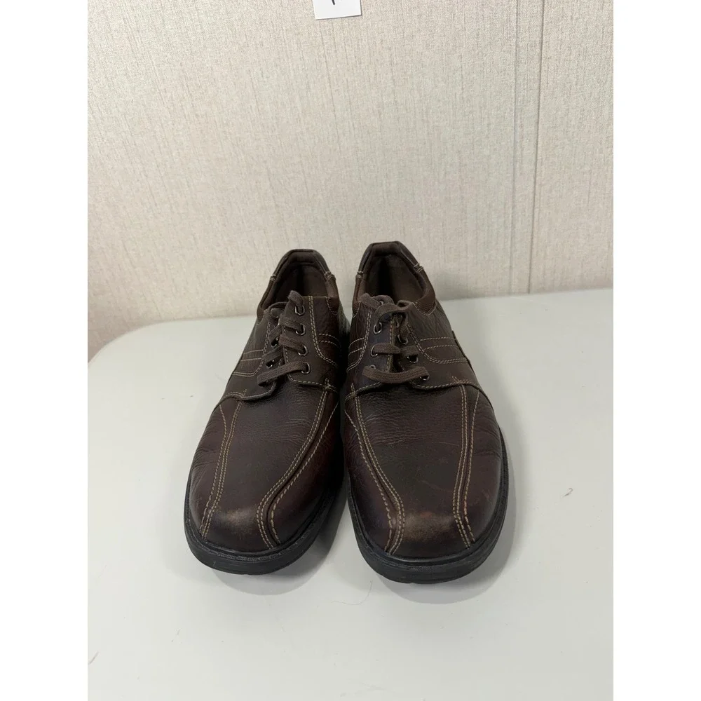 Clarks Mens Brown Leather Lace Up Oxford Shoes Size 12 M 26103260